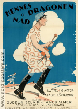 Hendes naade dragonen 1925 movie poster Gudrun Eclair Knud Almer ugust Blom Denmark