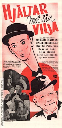 Hjältar mot sin vilja 1948 movie poster Harald Madsen Fy og Bi Carl Reinholdz Calle Reinholdz Rolf Husberg Circus