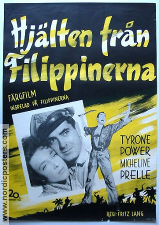 American Guerilla in the Philippines 1950 movie poster Tyrone Power Micheline Presle Tom Ewell Fritz Lang