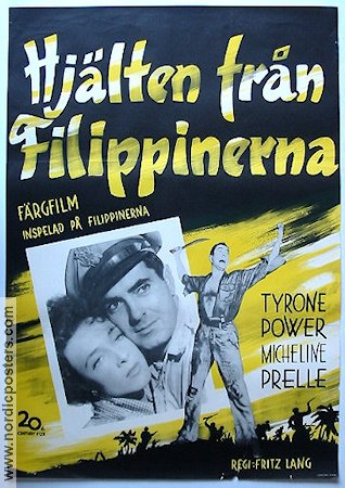 American Guerilla in the Philippines 1951 poster Tyrone Power Fritz Lang