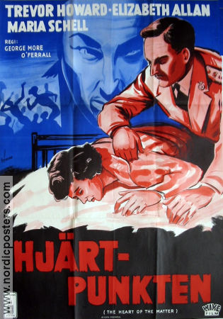 The Heart of the Matter 1953 movie poster Trevor Howard Elizabeth Allan Maria Schell George More O´Ferrall