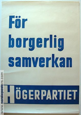 För borgerlig samverkan 1960 poster Find more: Högerpartiet