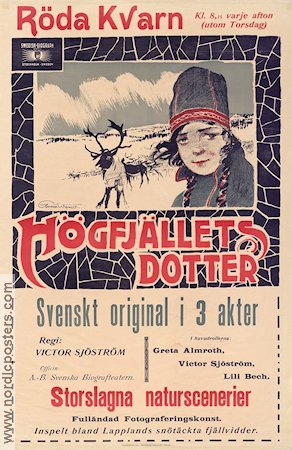 Högfjällets dotter 1914 movie poster Greta Almroth Victor Sjöström