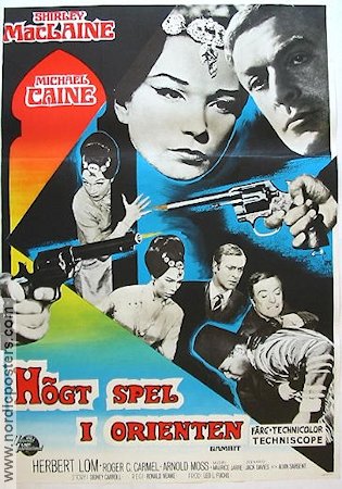 Gambit 1967 movie poster Shirley MacLaine Michael Caine Agents