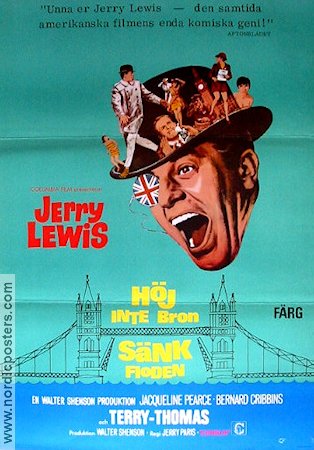 Höj inte bron sänk floden 1968 movie poster Jerry Lewis