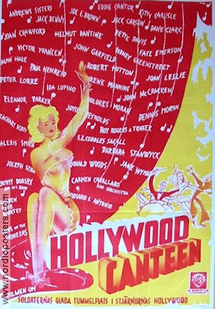 Hollywood Canteen 1945 movie poster Ladies Musicals