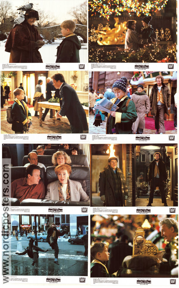 Home Alone 2: Lost in New York 1992 lobby card set Macaulay Culkin Joe Pesci Daniel Stern Chris Columbus Kids