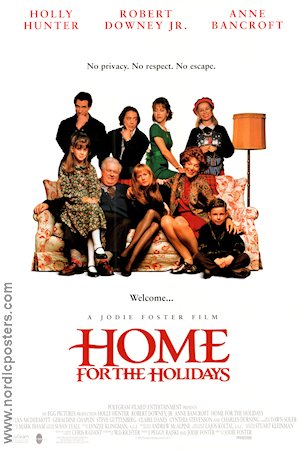 Home For the Holidays 1995 movie poster Holly Hunter Robert Downey Jr Anne Bancroft Jodie Foster