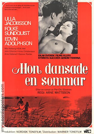 One Summer of Happiness 1951 movie poster Ulla Jacobsson Folke Sundquist Arne Mattsson