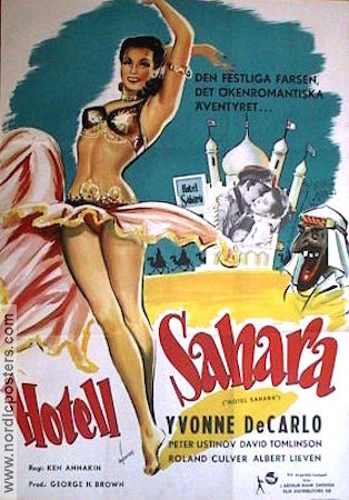 Hotel Sahara 1951 movie poster Yvonne De Carlo Peter Ustinov Ladies