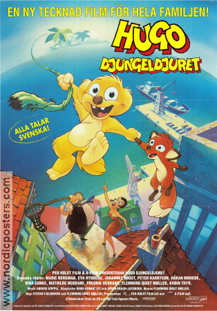 Jungledyret 1993 movie poster Jesper Klein Stefan Fjeldmark Animation Denmark