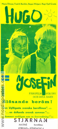 Hugo and Josephine 1967 movie poster Fredrik Becklén Marie Öhman Beppe Wolgers Kjell Grede Writer: Maria Gripe Kids