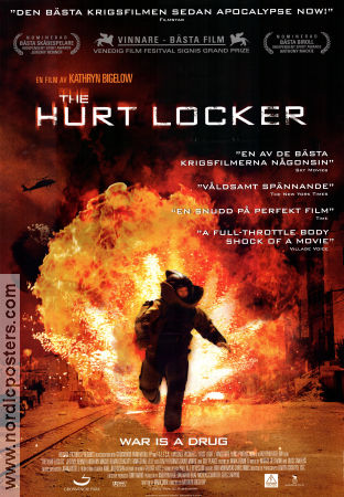 The Hurt Locker 2008 movie poster Jeremy Renner Anthony Mackie Brian Geraghty Kathryn Bigelow War Fire