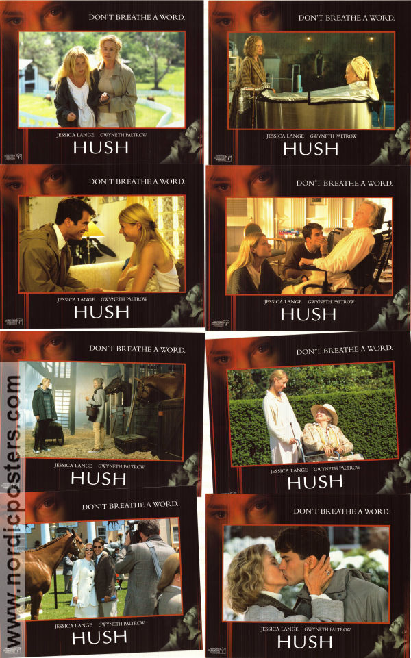 Hush 1998 lobby card set Jessica Lange Gwyneth Paltrow Johnathon Schaech Jonathan Darby
