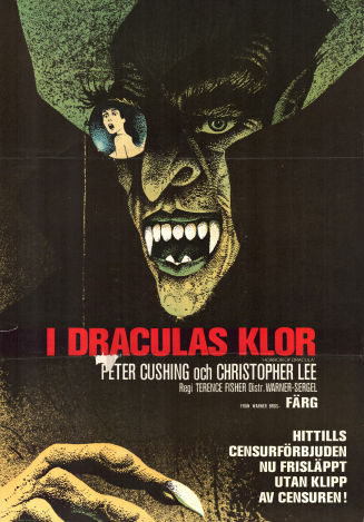 Horror of Dracula 1958 poster Peter Cushing Terence Fisher