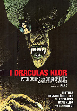 Horror of Dracula 1958 poster Peter Cushing Terence Fisher