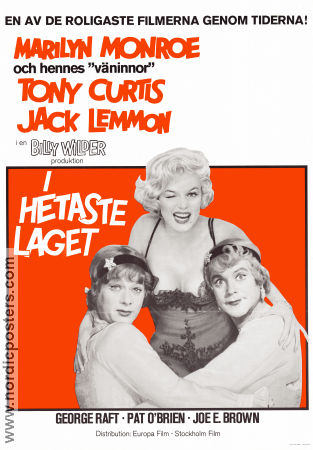 Some Like it Hot 1959 movie poster Marilyn Monroe Jack Lemmon Tony Curtis Billy Wilder Ladies