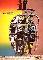 If... 1968 movie poster Malcolm McDowell David Wood Richard Warwick Lindsay Anderson Guns weapons