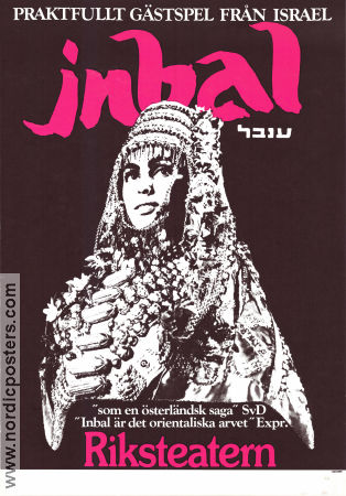 Inbal Israel 1978 poster Find more: Riksteatern Find more: Teater