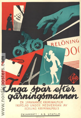 Vom Täter fehlt jede Spur 1928 poster Hanni Weisse Constantin J David