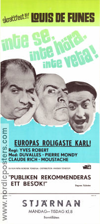 Ni vu ni connu 1958 movie poster Louis de Funes Noelle Adam Frédéric Duvalles Yves Robert