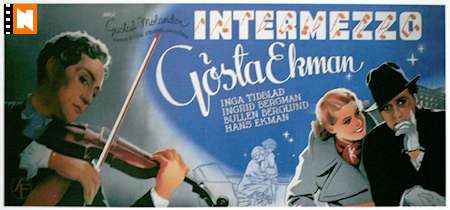 Intermezzo 1936 movie poster Ingrid Bergman Gösta Ekman Inga Tidblad Gustav Molander Eric Rohman art Instruments Find more: Large poster