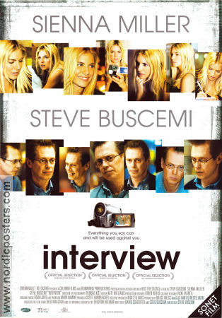 Interview 2007 movie poster Sienna Miller Michael Buscemi Tara Elders Steve Buscemi