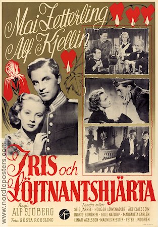 Iris och löjtnantshjärta 1946 movie poster Mai Zetterling Alf Kjellin Alf Sjöberg Flowers and plants