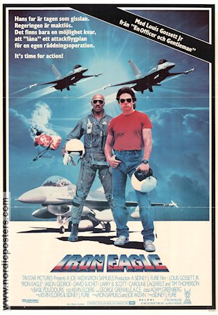 Iron Eagle 1986 movie poster Louis Gossett Jason Gedrick Sidney Furie Planes