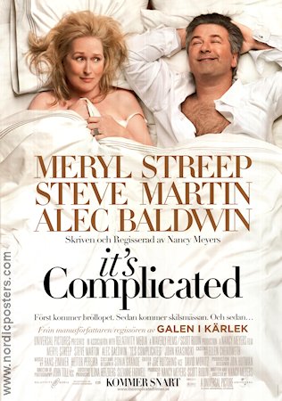 It´s Complicated 2009 movie poster Meryl Streep Alec Baldwin Steve Martin Nancy MeyersNancy Meyers