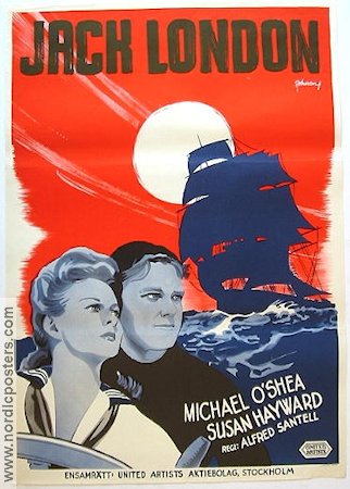 Jack London 1944 movie poster Michael O´Shea Susan Hayward Eric Rohman art Ships and navy