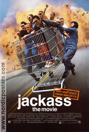 Jackass the Movie 2002 movie poster Johnny Knoxville Bam Margera Chris Pontius Jeff Tremaine From TV