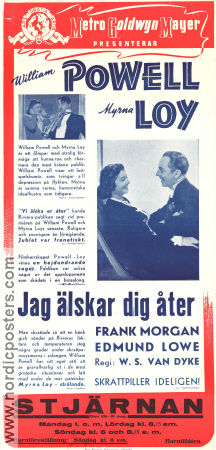 I Love You Again 1940 movie poster William Powell Myrna Loy Frank McHugh WS Van Dyke