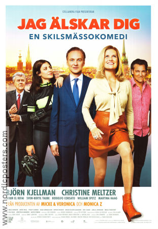 Jag älskar dig en skilsmässokomedi 2016 movie poster Anton Forsdik Björn Kjellman Christine Meltzer Sven-Bertil Taube Nour el Refai Johan Brisinger