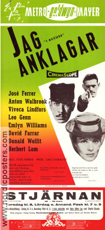 I Accuse! 1958 movie poster Anton Walbrook Viveca Lindfors José Ferrer Guns weapons