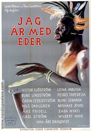 Jag är med eder 1947 movie poster Victor Sjöström Rune Lindström Carin Cederström Gösta Stevens Find more: Africa