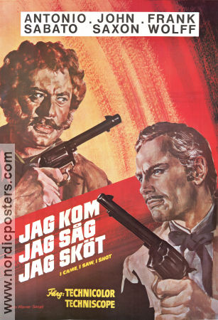 I tre che sconvolsero il West 1968 movie poster Antonio Sabato John Saxon Frank Wolff Enzo G Castellari