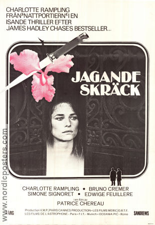 La chair de l´orchidee 1975 movie poster Charlotte Rampling Bruno Cremer Edwige Feuillere Patrice Chéreau Writer: James Hadley Chase