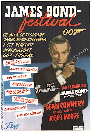 James Bond-festival 1976 movie poster Sean Connery Find more: Festival