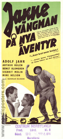 Janne Vängman på nya äventyr 1949 poster Adolf Jahr Gunnar Olsson