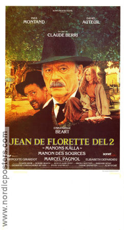 Manon des Sources 1986 movie poster Emmanuelle Béart Yves Montand Daniel Auteuil Claude Berri