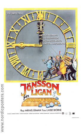 Jönssonligan får guldfeber 1984 movie poster Gösta Ekman Ulf Brunnberg Mikael Ekman Find more: Jönssonligan Clocks