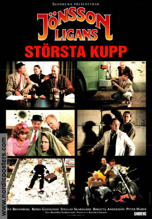 Jönssonligans största kupp 1995 movie poster Ulf Brunnberg Björn Gustafson Stellan Skarsgård Find more: Jönssonligan Motorcycles