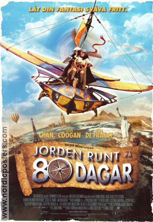 Around the World in 80 Days 2004 movie poster Jackie Chan Steve Coogan Jim Broadbent Frank Coraci Travel Planes