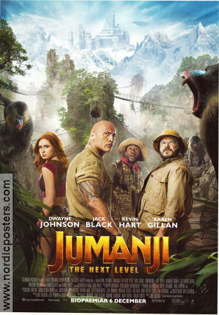 Jumanji: The Next Level 2019 movie poster Dwayne Johnson Jack Black Kevin Hart Jake Kasdan