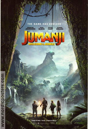 Jumanji: Welcome to the Jungle 2017 movie poster Dwayne Johnson Kevin Hart Jack Black Jake Kasdan