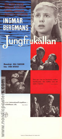 Virgin Spring 1959 movie poster Birgitta Valberg Gunnel Lindblom Max von Sydow Ingmar Bergman