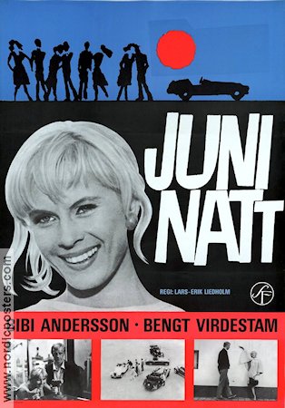Juninatt 1965 movie poster Bibi Andersson Bengt Virdestam Lars-Erik Liedholm
