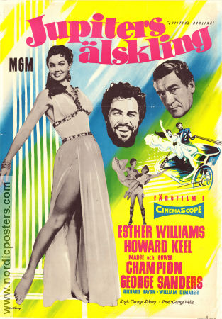 Jupiter´s Darling 1955 movie poster Esther Williams Howard Keel Marge Champion George Sidney Sword and sandal