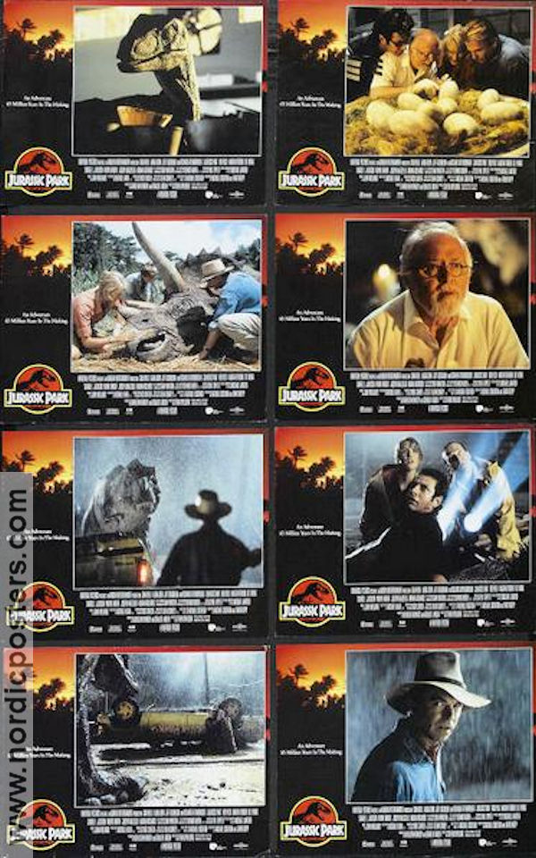 Jurassic Park 1993 lobby card set Sam Neill Steven Spielberg